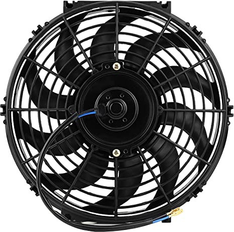 lyrlody Ventilateur de Refroidissement de Moteur électrique Universel de 12 Pouces pour Voiture Slim Push Pull 12V - Qualité Supérieure, Conception Ultra Mince, Pale de Ventilateur