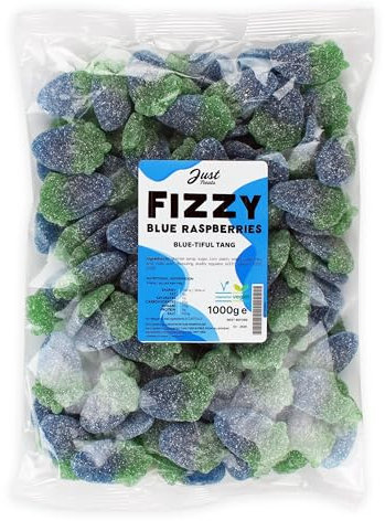 Just Treats Fizzy Blue Raspberries (1kg Party Bag)