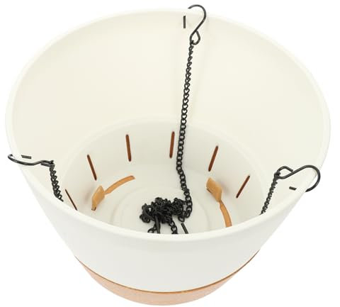 CIYODO Hängender Orchideen-Blumentopf Hängekorb im Freien hängender Orchideentopf Töpfe für Pflanzen Gartenpflanzentopf Blumentopf für den Balkon grüner Dill Container Zubehör Plastik
