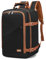 Kono Kabinentasche für Ryanair, Untersitz Reise Handgepäckrucksack, Kabinengröße 40 x 20 x 25 cm, 20 l, schwarz/braun