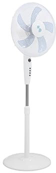 BEPER P206VEN132 Ventilatore a Piantana, Ventilatore 5 Pale, Timer Programmabile, Altezza regolabile fino a 130 Cm, Bianco