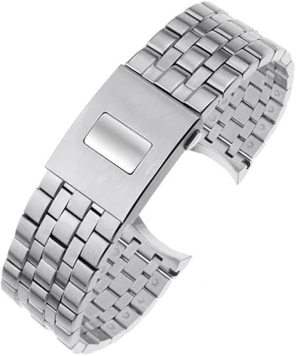WCQSYY Edelstahl-Uhrenarmband Herrenuhrenarmband für IWC Pilot Mark 17 18 Kleiner Prinz IW377717 Armband Ersatzzubehör(Size:20mm)
