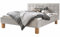 Hasena Polsterbett Noemi 25 Eiche Bright | Stoff grau 160x200