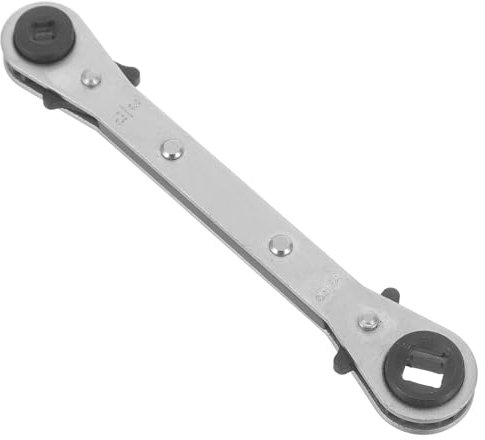ULTECHNOVO Ratchet Spanner - Air Conditioner Service Wrench - HVAC Tools Ratcheting Spanners 4-in-1 Ratchet Wrench Refrigeration Service Wrenches for Refrigeration Equipment Repair