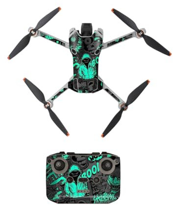 Cymwer Bunte Aufkleber, kreatives Design, personalisierte Aufkleber mit Lüftungsschlitzen, DIY-Muster, Aufkleber, RC-Drohnen-Zubehör for DJI Mini 4 Pro