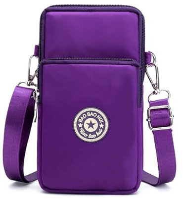 Aucuu Handytasche zum Umhängen Damen,Nylon Kleine Umhängetasche mit Kopfhörer Eingang,Mini Crossbody Schultertasche Handytasche,Handy Schultertasche ür Handy unter 7 Zoll