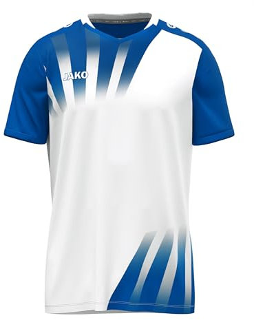 JAKO Unisex Kinder Trikot Vintage, Kurzarm, weiß/royal, 152