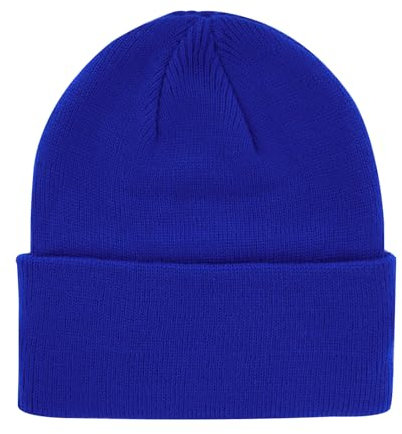 axy Kinder Winter Beanie Strickmütze mit breiter Krempe für Jungs und Mädchen von 1-6 Jahren, Kindermütze Jungen Kleinkind (Blau)