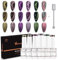 Nicedeco Cat Eye UV Gel Set 6 Farben Cateye UV Gel 8ml Katzenaugen Gel Nagellack Cat Eye Gel mit 1 Magnet Soak Off Gel Nagellack Cat Eye Magnetic Set 6-42