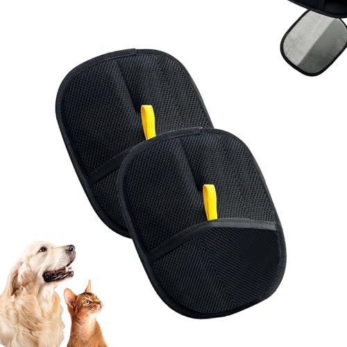 HIRHNDFK Celery Pets Double-Sided Pet Grooming Gloves, Reusable Cat Dog Grooming Hair Remover Mitt Massage Deshedding Glove Brush, Static Removal Gloves, for Clothes, Sofas, Carpets-1pcs