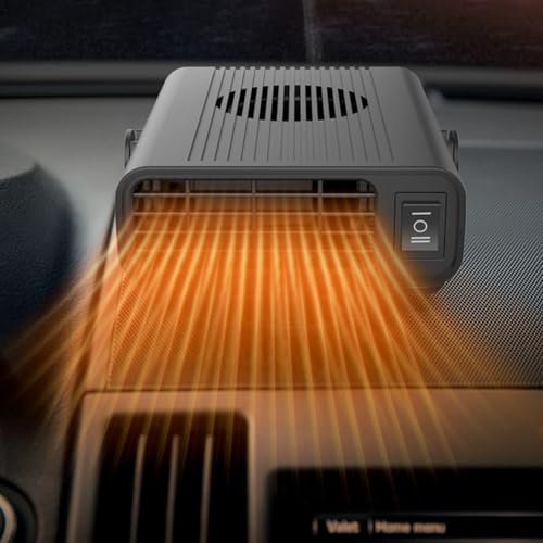 Appareil de chauffage et de refroidissement pour désembuage et dégivrage des vitres de voiture 12 V 24 V 120 W Système de chauffage automatique (noir 12 V)