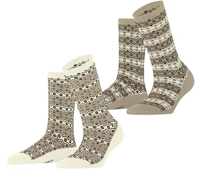 ESPRIT Damen Scandinavian 2-Pack Socken Baumwolle atmungsaktiv
