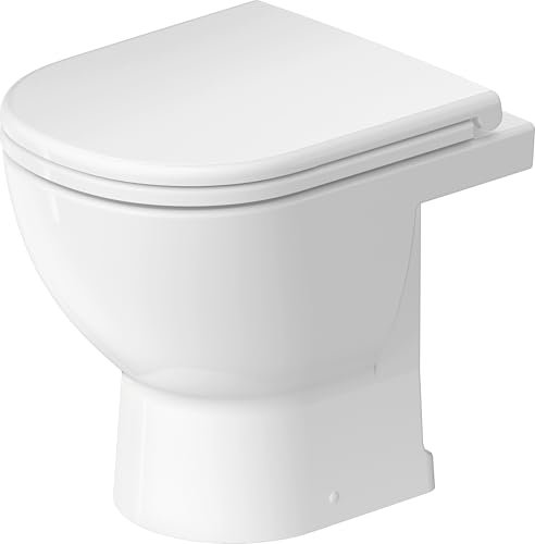 Duravit D-Code Stand-WC, Tiefspüler, rimless, 370x480x400mm, Weiß Hochglanz, 2036090000