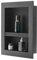 VEVOR Nicchia per Doccia, 40,6 x 50,8 x 10,2 cm con Ripiano Divisorio Mobile, Moderno Contenitore per Sapone, Angoli Squadrati, Nicchia Doccia Impermeabile Sigillato in Plastica, Nero