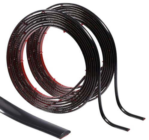 FREEBLOSS 20ft x 0.32 Black Molding Trim Self-Adhesive Peel and Stick Wall Molding Edge Strips for Wall Decor Fireplace Mirror Frame Peel and Stick Trim