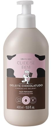 O Boticário Cuide-se Bem | Körperlotion Deleite Chocolatudo | 400 ml | Feuchtigkeitsspendend, 48 Stunden mit Sheabutter und Glyzerin, orientalischer Gourmand-Duft, Schokoladenaroma