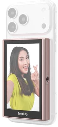 SMALLRIG Monitor Inalámbrico Rosa 1080P para Teléfonos (Soporta 4K 30fps), Monitor Magnético para MagSafe, para iPhone, Vlogging y Transmisiones en Vivo - 5746