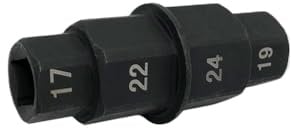 17/19/22/24mm Front Axle Hexagon Sleeve Wrench Kompatibel mit Off-Road-Motorzyklen, ATVs, UTVs und ähnlichem