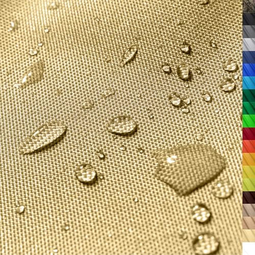 1buy3 – wasserdichter Polyesterstoff “Monaco” mit 12.000mm Wassersäule für Zelte, Abdeckplanen, Bezüge, Outdoorbekleidung & Co – Maße 100x160cm – reißfest & pflegeleicht (Farbe 03 / Beige)