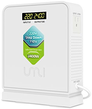 UMI 2400W Step Down 220v to 110v Voltage Converter, Heavy Duty 220V to 110V Power Converter with Auto Mode, Step Down Converter 220V to 110V - US to Europe Voltage Converter