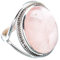 Navya Craft 925 argento massiccio Quarzo rosa anello da donna fatto a mano taglie dalla 6 alla 31 IT