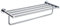 GRIFEMA IBIZA-G30124 Barre Porte Serviette et Tablette (60CM), Étagère Murale pour Salle de Bain, Laiton/Chrome