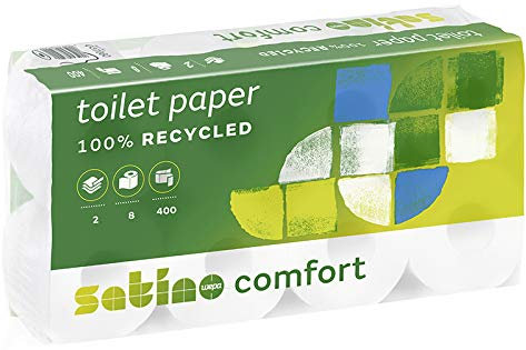 wepa Toilettenpapier Comfort, 2-lagig, hochweiß (2x 8 Rollen)