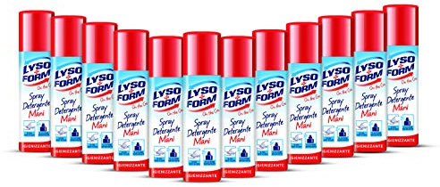 Lysoform On the Go - Spray Detergente Mani Igienizzante, Confezione Risparmio da 12 Pezzi