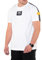 SOURKRAUTS Männer T-Shirt Julian in Größe S - Kurzarm Shirt in Weiß - Herren Shirt mit Stoffeinsätzen