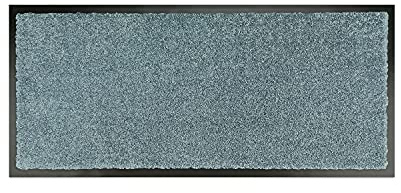 WohnDirect Fußmatte 58x180 cm Grau – Küchenläufer, rutschfest | Küchenläufer vor Herd, Spüle & Arbeitsplatte, auch für lange Flure | rutschfest, waschbar