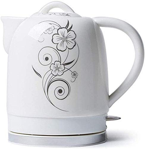 XBSXP Bouilloire Électrique en Céramique Bouilloire Théière en Porcelaine Bleue Et Blanche 304 Théière en Acier Inoxydable Blanc 1L