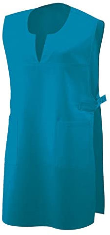 EXNER Überwurf-Kittel, Überwurf-Schürze, Chasuble ohne Arm, mit V-Auschnitt, Farbe türkis, Größe II
