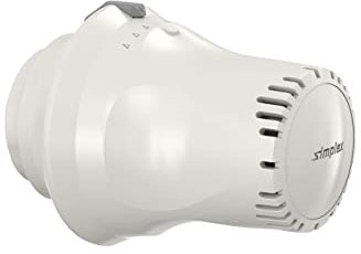 Simplex Standard Thermostatkopf TC-S4 - Klemmanschluss, Gewinde, Flüssigkeitssensor, Zuverlässige Temperaturregelung, weiß - F35310