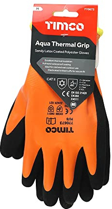 Aqua Thermal Grip Glove - Sandy Latex Coated Polyester (X Large)