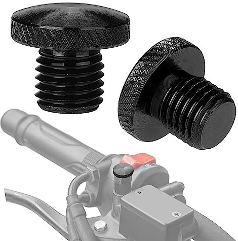 KEMIMOTO M10 CNC Aluminio 2 piezas Tapa Ciega 1-Izquierda 1-Tornillo derecho Cubierta de Retrovisores Tapas de espejo de motocicleta en sentido horario y antihorario