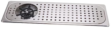 Asixxsix Rinser di Vetro, Cucina ad Alta Pressione Sink Pitcher Rinser con Tubo del Vassoio gond 304 Acciaio Inossidabile Rondella di Coppa Rinser di Pulizia in Vetro (Colore Acciaio Inossidabile B)