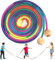 Lange Springseil, Springseil Sport, 5M Springseil für Mehrspieler, Gruppen Seil für Kinder und Erwachsene Seilspringen (C)