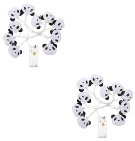 HOMSFOU 2 Sets Riesenpanda-Lichterketten Funkelnde Lichterketten Außendekorationen Lichterketten Für Den Innenbereich Neuartige Lichterketten Led-Förmige Lichter Baum-Hängelampen