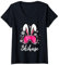 Skihase Apres Ski Skihaserl Skifahren Party Skihäschen T-Shirt mit V-Ausschnitt