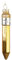 BRUBAKER Bleistift Gold - Handbemalte Weihnachtskugel aus Glas - 12 cm Baumkugel Stift mit Glitzer Radiergummi - Mundgeblasener Christbaumschmuck - Deko Anhänger Figur - Weihnachtsdeko