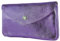modamoda de - P11 - Portefeuille en cuir pour femme, Violet métallisé, M, Petit porte-monnaie léger