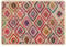 vidaXL Tapis Lavable Antidérapant, Moquette de Sol, Carpette de Chambre à Coucher Salon Salle de Séjour, Moderne, Multicolore 120x180 cm