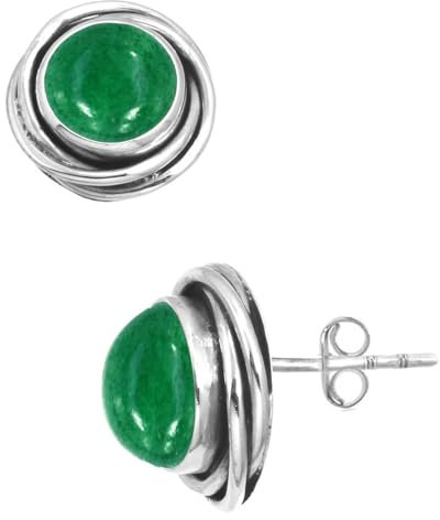 Jeweloporium Grün Real Kiwi Quartz 925 Sterling Silber Ohrring für Frauen Edelstein Tropfen Baumeln Handgefertigt Sílbern Ohrring Halloween Geschenk Cocktail Schmuck