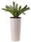 HowHomely Blumentopf Gross Hoch 57 cm mit Pflanzkübel Einsatz 30 cm Durchmesser - Beige Pflanzkübel Groß aus Kunststoff für Deko Wohnzimmer Garten oder Terrasse