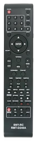 RMT-D240A - Telecomando di ricambio per videoregistratore DVD, compatibile con lettore DVD/VCR Combo RDR-VX525 RDR-VX555 RDR-VXD655 SDR-VX525/VCR
