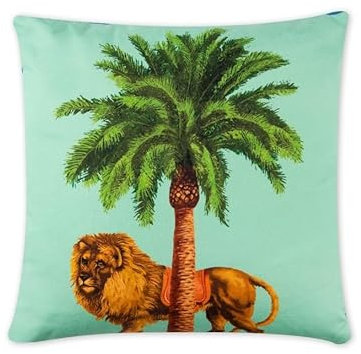 Excelsa Le Cirque du Marrakech Dekokissen, 45 x 45 cm, 100 % Baumwolle, gefüllt, Motiv Löwe