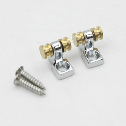 Alnicov 2 pcs Guitar Roller String Tree Roller String Guides Retainer for Strat Tele Style Electric Guitar Parts Replacement
