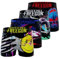 FREEGUN Boxer Homme Glitch, Caleçon Homme, Respirant et Ultra-Doux (Lot de 4), Bleu Taille XXL
