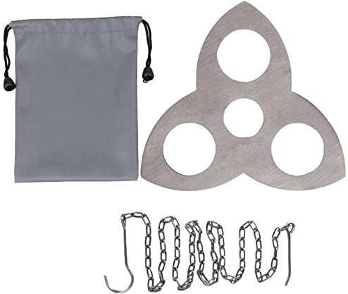 Itkcozcg Trépied de camping pour cuisine en plein air - Trépied pour barbecue - Transformez la branche en trépied de feu de camp - Gadget de camping avec chaîne réglable