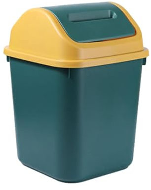 Pattumiera con coperchio apribile, contenitore per spazzatura da 10 l, per cucina, bagno e camera da letto, pattumiera compatta con coperchio ribaltabile, grande cestino per camera da letto, cestino